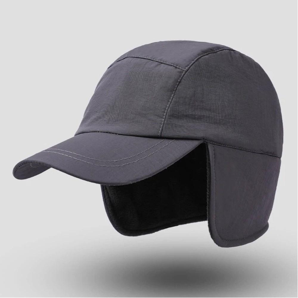 Casual Polar Fleece Winter Baseball Cap Thick Waterproof Earmuffs Hat Cold Weather with Ear Flaps Men's Hat Winter