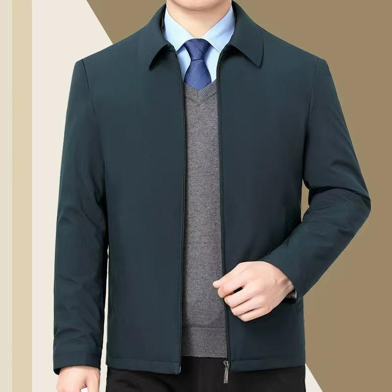 Frühlings- und Herbstjacke Business Casual Jacke Revers Mode Herren Executive Jacke