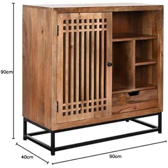 Bufet - DKD HOME DECOR - Standardní - Sklo - Mangové dřevo - Vícebarevný