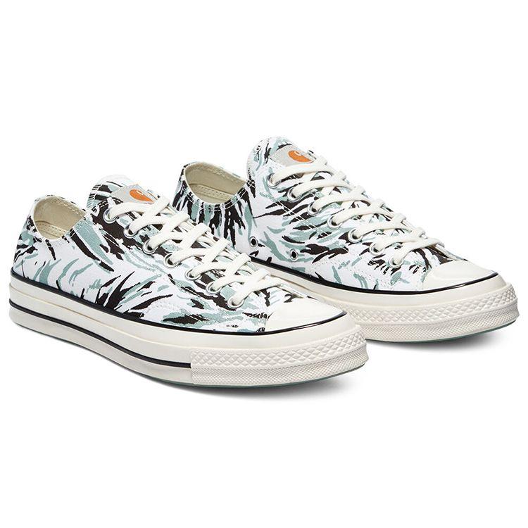 Converse Carhartt WIP x Chuck 70 Low Hinterland Unisex Sneakers White Granite-Green Black 171238C