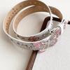 Rhinestone Butterfly Buckle Waist Belt Sweet Women's Waist Belt  Clothing Accessories