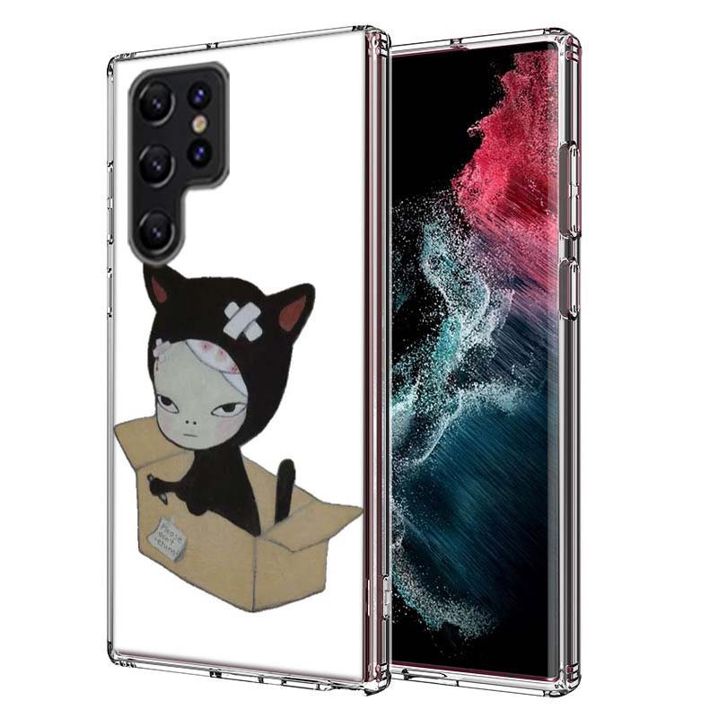 Cute Nara Yoshitomo Art Capa Phone Case For Samsung S26 Ultra S25 Edge Galaxy S23 S21 S20 S24 FE S22 S10 Plus Cover Clear TPU Sh