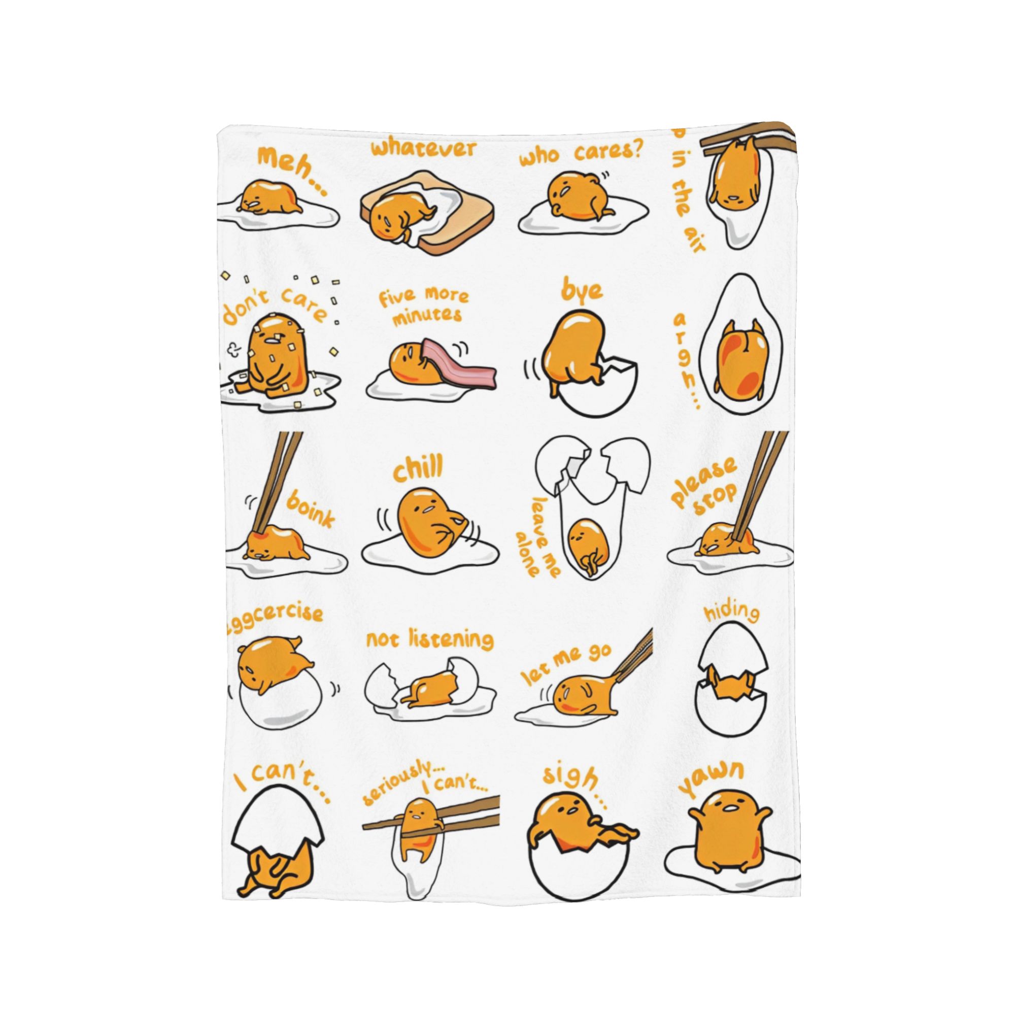 

Gudetama Lazy Egg Blanket Cartoon Flannel Throw Blanket Summer Air Conditioning Personalised Ultra-Soft Warm Bedsprea, 130x150cm