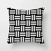 High-grade Black and White Geometric Irregular Pattern Pillowcase Office Living Room Home Pillowcase Car Ornaments
