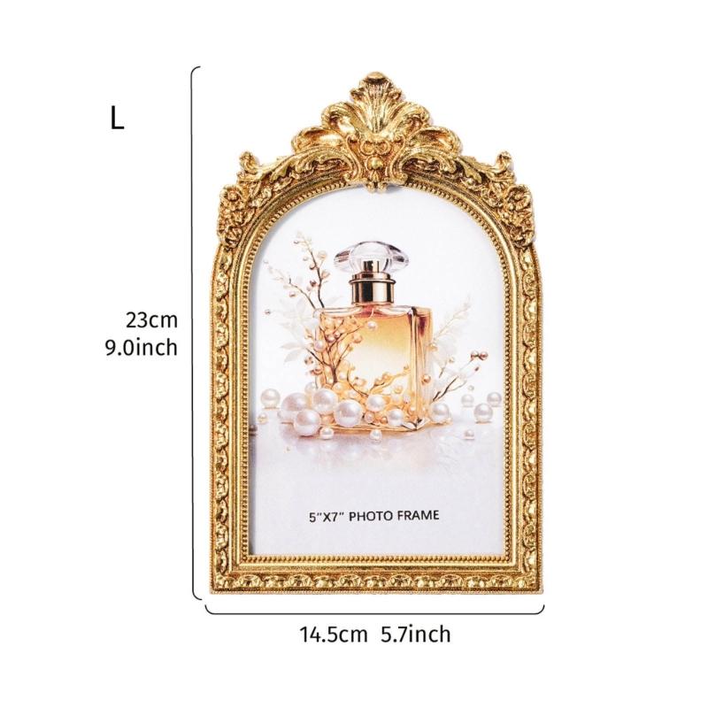 Retro Picture Frame Antique Ornate Photo Frame for Tabletop Wall Hanging Decorative Photo Frame for Home Photo Gallery