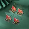  Drip Oil Angola Map Earrings For Women Stainless Steel Fashion Charm Angolan Flag Pendant Earring Jewelry Party Gifts