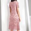 Plus Size Short Sleeve Summer Wedding Banquet Evening Dress for Mother-in-law