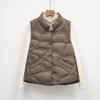 Feather women's stand-up collar vest women's vest women's new down jacket autumn and winter sleeveless warm retro