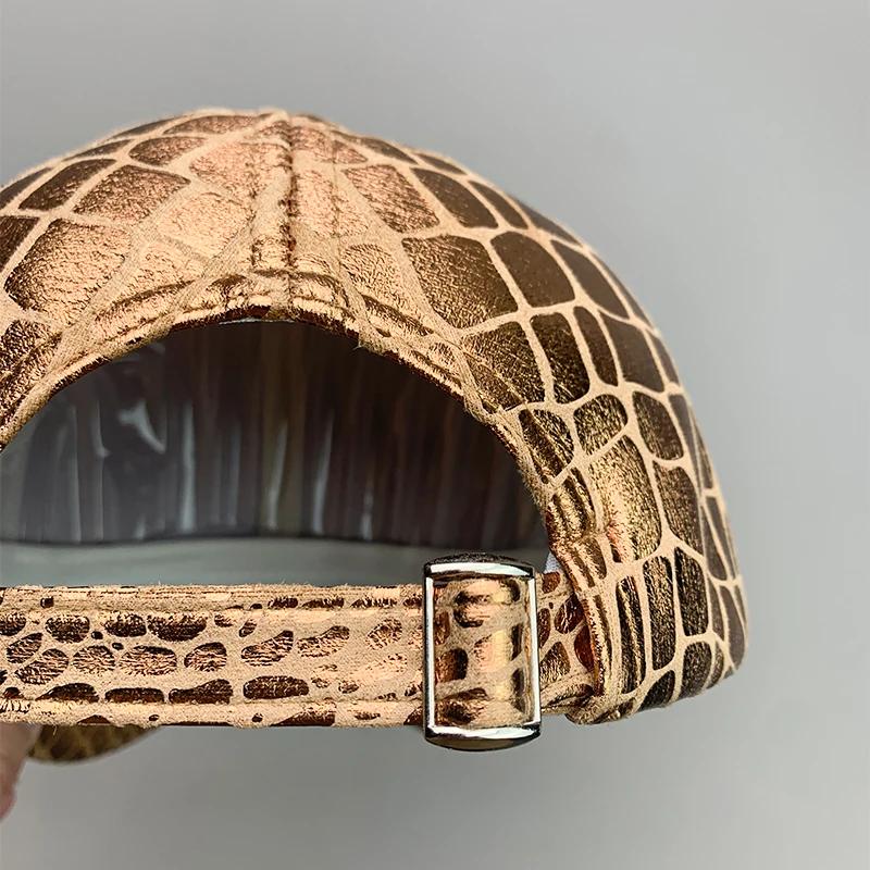 Cool Kpop Serpentine Letter Vegan Leather Men Women Baseball Hats Cotton Fashion Breathable Streetwear Funny Sport Hip Hop Caps