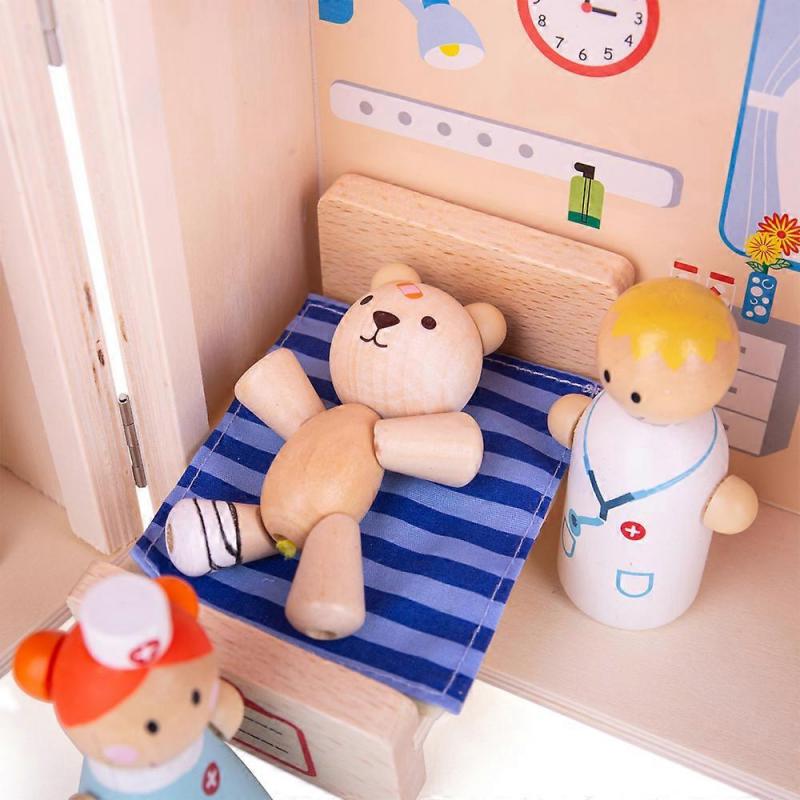 Bigjigs Toys Wooden Mini Hospital Play Set Toy