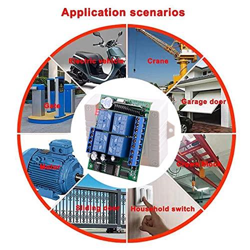 CENTURY AOKE DC 12V 24V 30V Drahtloser Fernschalter, 10A, 4-Kanal, 315MHz, Hohe Leistung, 500m Reichweite