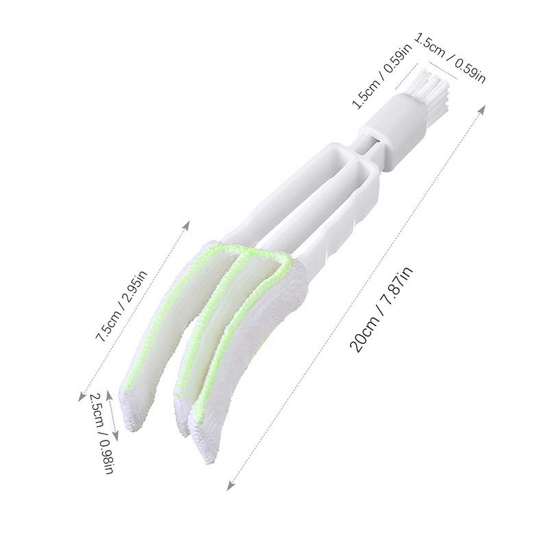 Podwójna głowica szczotki do otworów wentylacyjnych samochodu, mikrofibra do czyszczenia otworów wentylacyjnych klimatyzacji samochodowej, z odpinaną osłoną, do usuwania kurzu