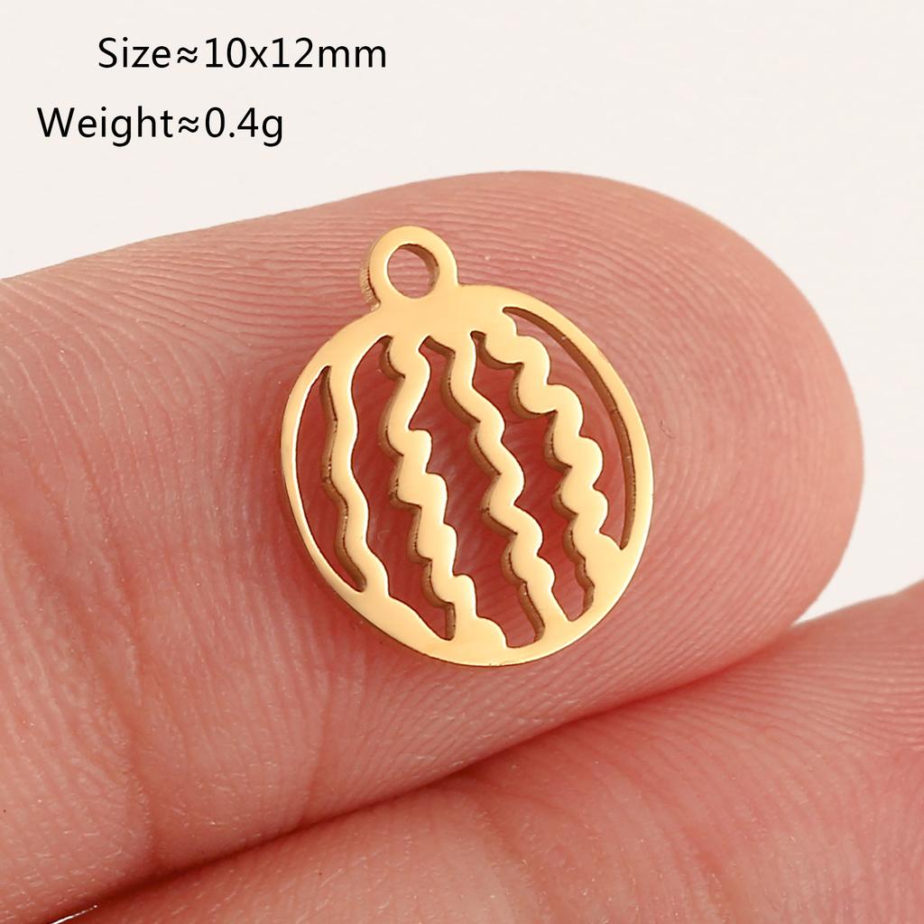 5Pcs Strawberry/Cherry/Pineapple/Watermelon Charms Stainless Steel Fruits Pendants DIY Bracelets Necklace Making Jewelry Making