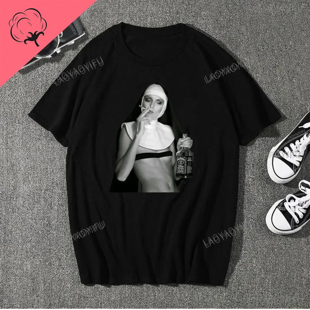 Seksowna Dziewczyna Print Hentai Męska 100% Bawełna Religijna Koszulka Ubrania Harajuku Streetwear Koszulka Unisex Letnia Damska Męska Góra