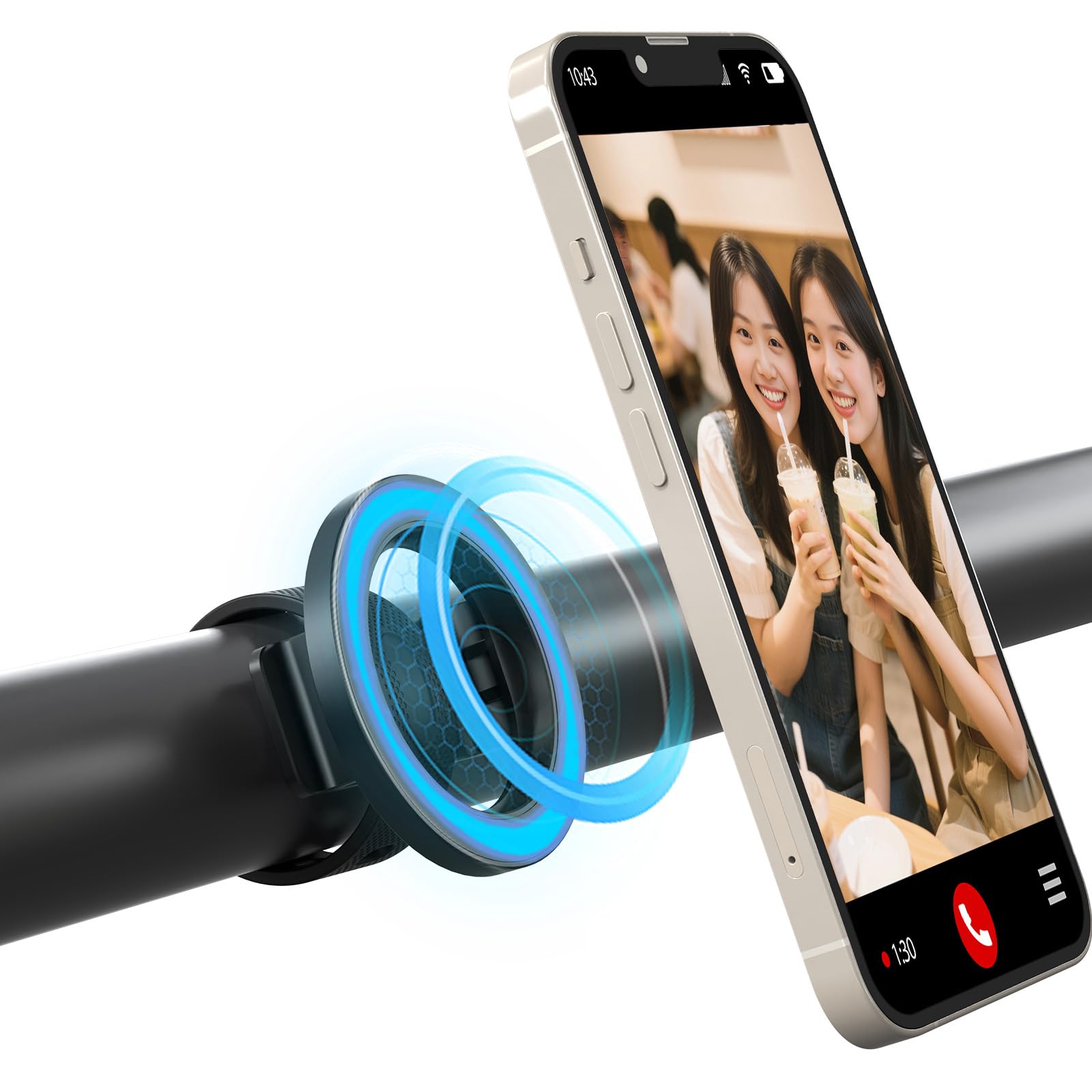 

NEDIEA Stroller Smartphone MagSafe Adjustable Magnetic Adsorption Smartphone Easy to Attach to Indoor Golf and More Holder, Compatible, Magnetic, чёрный