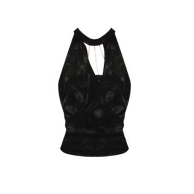 American Retro Design Chain Swing Neck Neck Vest Female Summer Spice Slim Waist Sleeveless Top Outer Wear
