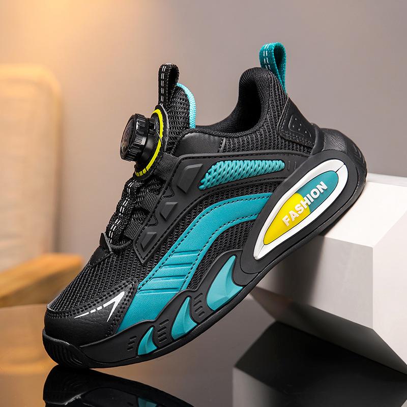 2025 Middle and Older Children's Breathable Soft-soled Sports Shoes Mesh Casual Classmates Hollow Summer Boys and Primary School Students Running Sho
