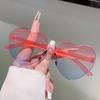 1/7 Pcs Rimless Heart Shaped Kids Sunglasses New Gradient Multi-color Children Sun Glasses Ins Stylish Design Cute Decor Shades