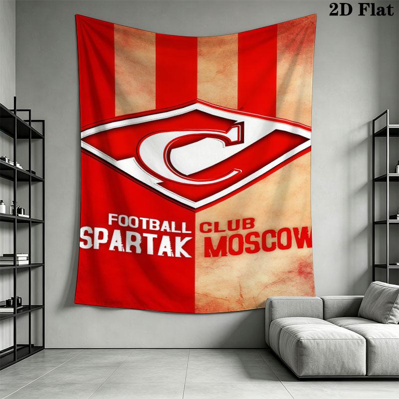 Spartak Moscow Rush Wall Hanging Printed Fabric Blanket Decorative Tapestries for Bedroom Living Room Home Decor