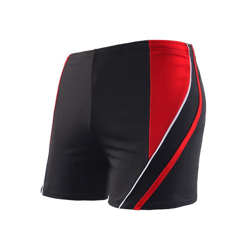 Men's Plus Size Quick-Dry Color Block Beach & Hot Spring Swimming Trunks