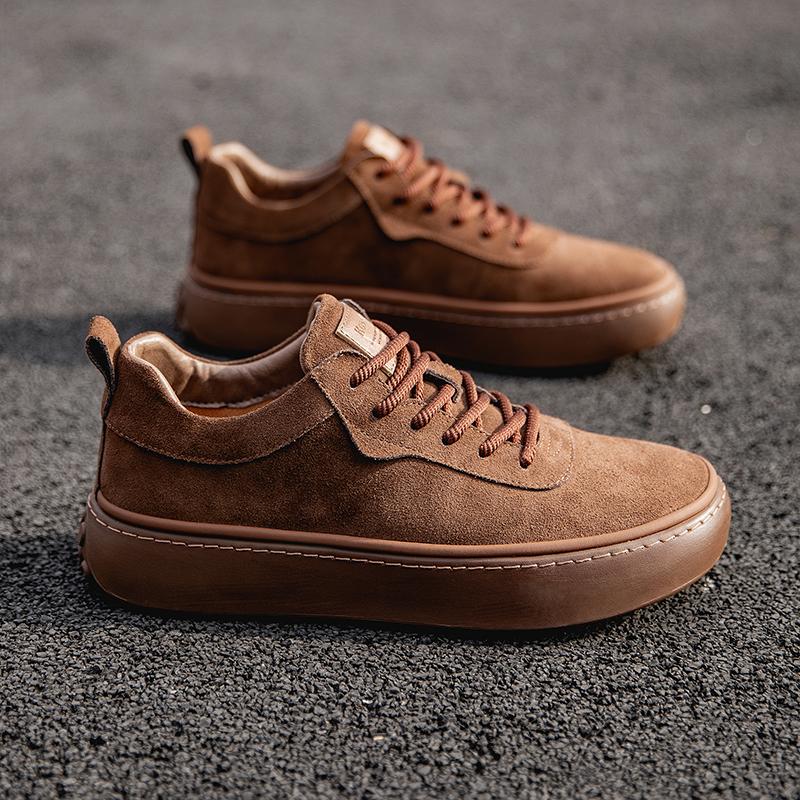 Brand Men Casual Genuine Leather Shoes Thick Bottom Office Oxford Business Shoes Comfy Antiskid Outdoor Running Sneakers Shoes