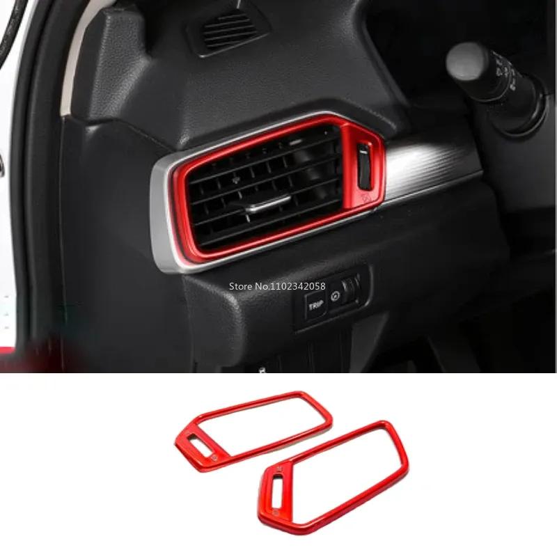 For Honda Accord 10th Gen 2018 Carbon Fiber Style Interior Dashboard Air Vent AC Outlet Cover Molding Trim Decals