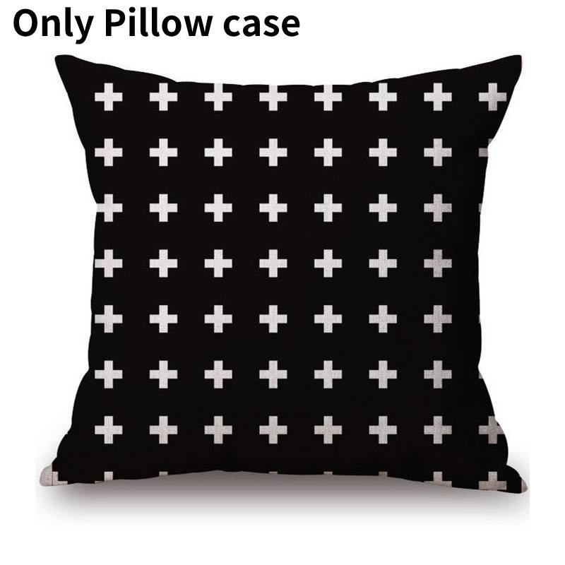 Luxurious Nordic Style Black Letter Digital Print Cushion Cover For Home Decor