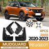 Guardabarros para Peugeot 2008 - Guardabarros Delanteros Traseros Salpicaderas Ruedas Delanteras Traseras Accesorios para Coche 4 Piezas