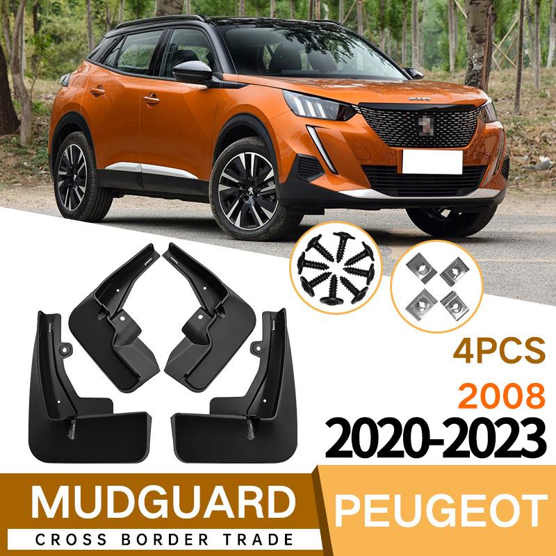 Guardabarros para Peugeot 2008 - Guardabarros Delanteros Traseros Salpicaderas Ruedas Delanteras Traseras Accesorios para Coche 4 Piezas