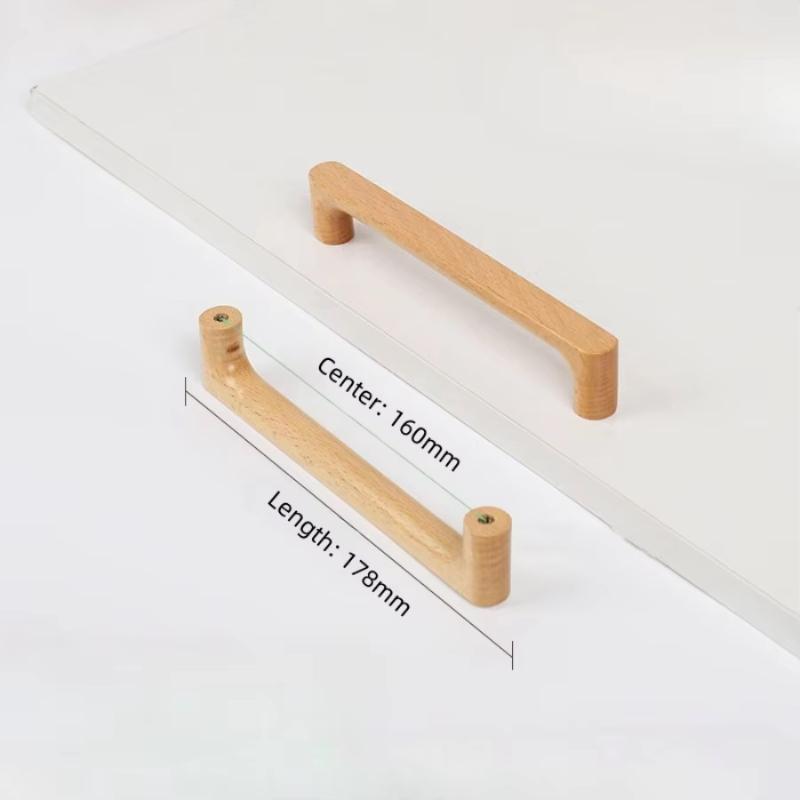 Nordische Houten Meubelgrepen Walnoothout Beukenhout Kastgrepen Kledingkast Deurgrepen Decoratie Kamer Meubilair Hardware