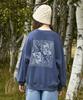 Peullukeu Blue Wave Pigment Sweatshirt Navy Fmt757