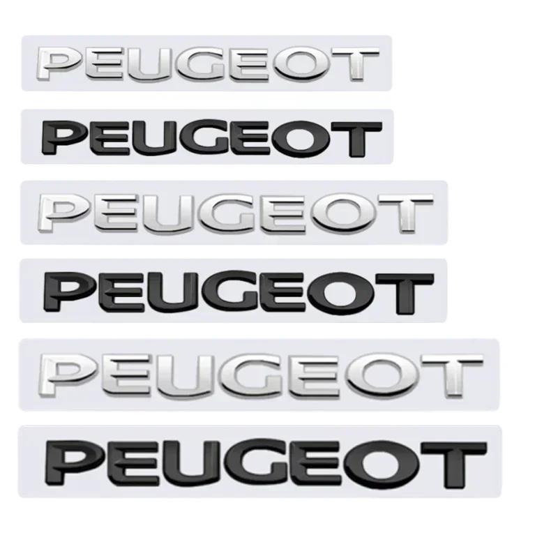 ABS Car Letter Emblem Rear Trunk Badge Sticker Decoration for Peugeot 107 108 206 207 208 301 306 307 308 407 408 2008 4008 5008