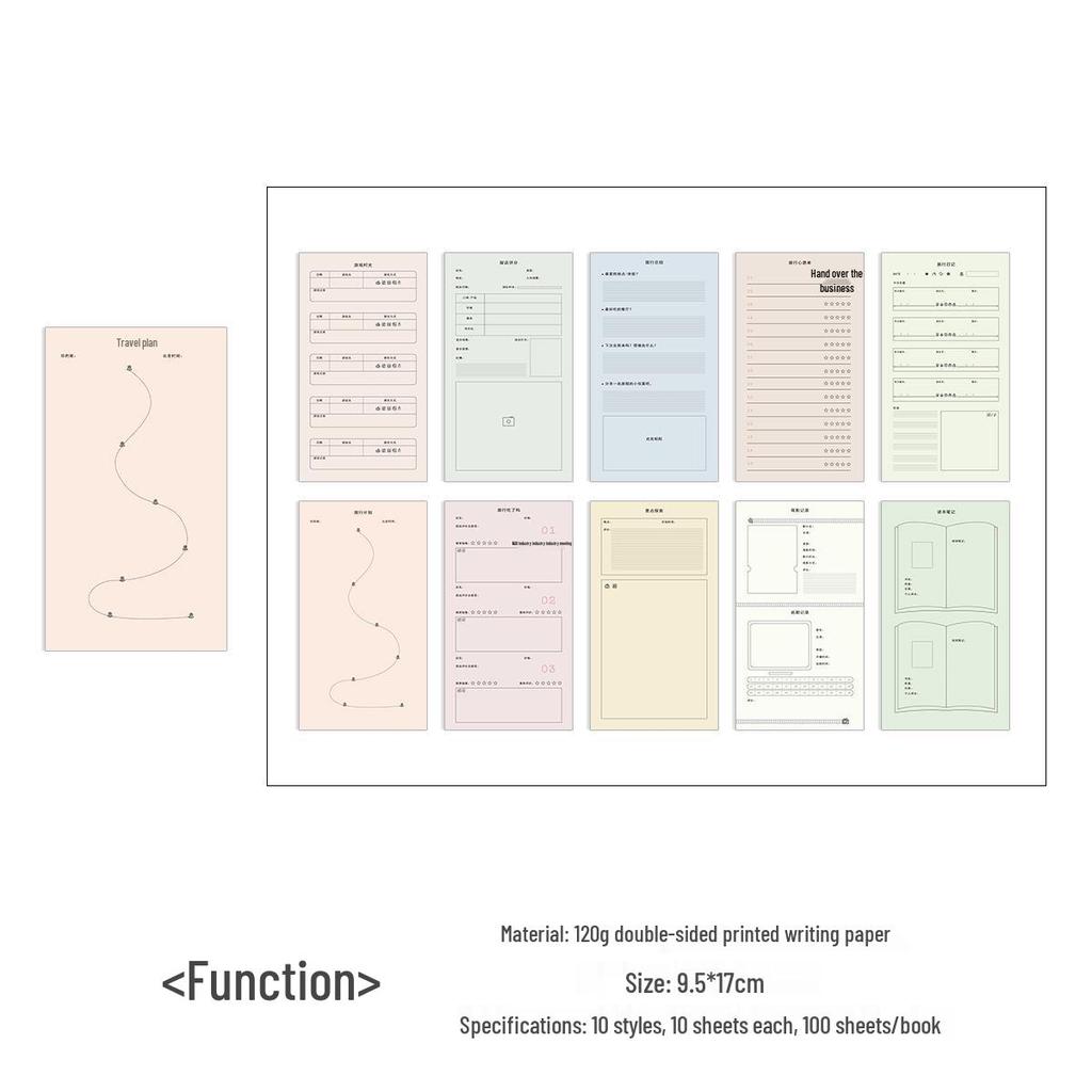 Super Thick Dot Pattern Sticky Notes for Journals - Non-Adhesive Collage Paper, M5 Inner Pages, Book Planner