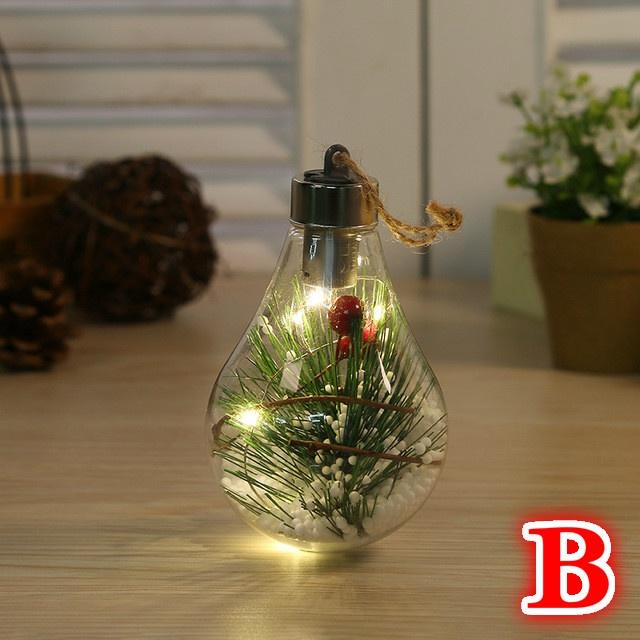 Led Transparent Christmas Ball. Christmas Decorations. Christmas Tree Decoration Pendant Plastic Ball Bulb