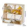 Storage Rack Countertop Organizer Stackable Tea Bag Holder Storage Container with Capacity Transparent Organizer for Countertop