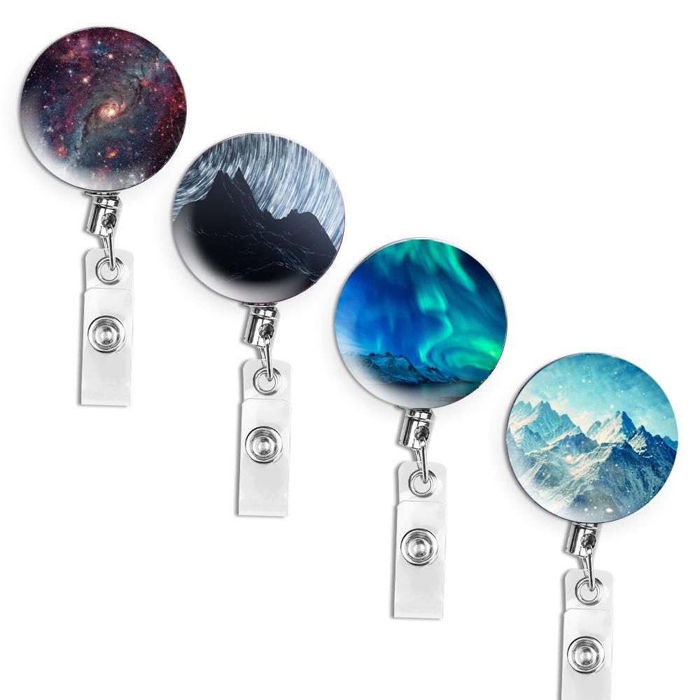 Set Creativo di Portachiavi Retrattili per Ufficio - Cavo d'Acciaio Anti-Perdita in 4 Pezzi