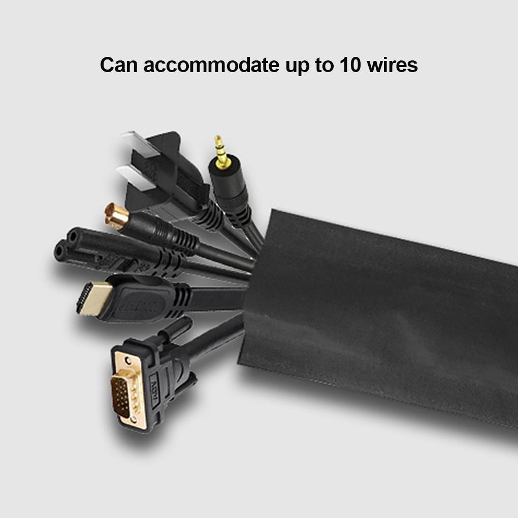 Home Office Hotel Floor Computer Laptop Cable Cover Tablet Charging Wires Nylon Protector Organizer Reusable Cables Management