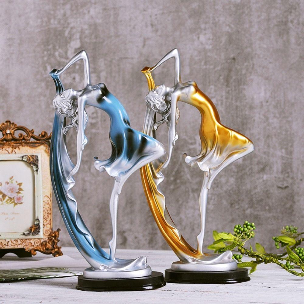 Modern Dance Girl Ornaments Art Miniatures Figurine Sculpture Crafts Girl Character Statue  Bedroom