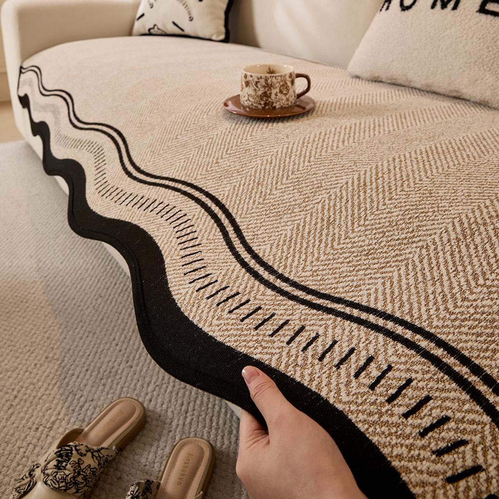 Special-Shaped Sofa Cushion New Four-Season Universal Non-Slip Advanced Seat Cushion Straight Row Sofa Cover Cloth Towel