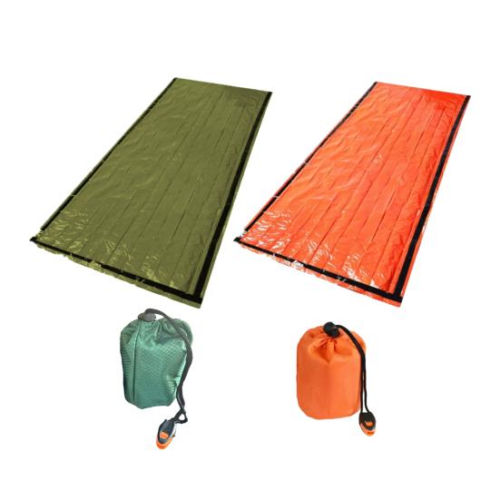 Emergency Sleeping Bag Waterproof Portable Thermal Blanket Lightweight Outdoor Camping Backpacking Hiking Adults Bivvy Sack