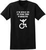 Funny I'm Only In It for The Parking Wheelchair Disabled Men T Shirt Black