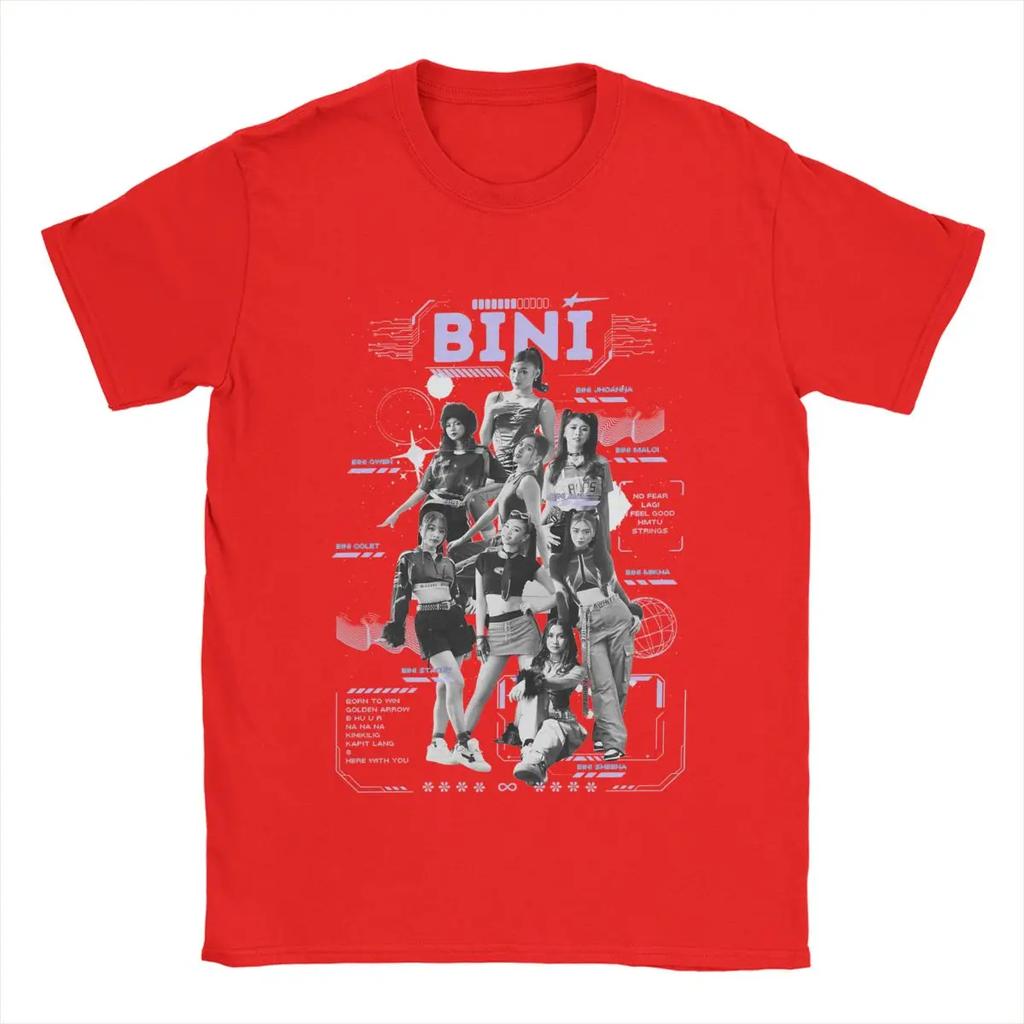 T-Shirts BINI Casual 100% Cotton Tee Shirt Short Sleeve T Shirts O Neck Clothes Birthday Present