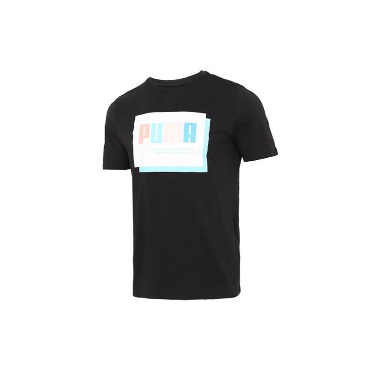 PUMA Graphic Print Regular Fit T-Shirt  Black  Men s 845864-51 L