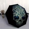 1pc Skull Cityscape Auto Open/close, All-Season Portable Folding Umbrella for Women & Men, Travel, Everyday, Formal Events - Compact Luxury Parasol, O