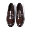 Fashion Classic Men's Genuine Leather Loafers Handmade Tassel Slip-On Casual Shoes with Metal Button for Office Wedding Dress Wear