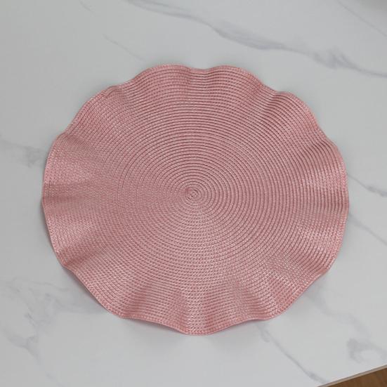 Handwoven Round Placemat Waterproof Heat-Resistant Table Mat for Dining Non-Slip Rustic Kitchen Decor for Home Restaurant