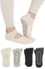 Supervised by a Physical Therapist and Instructor Pilates Yoga Grip Vanilla White X Night Black [LYKKELY] Women's Five-Toe Socks, Socks, Non-Slip,