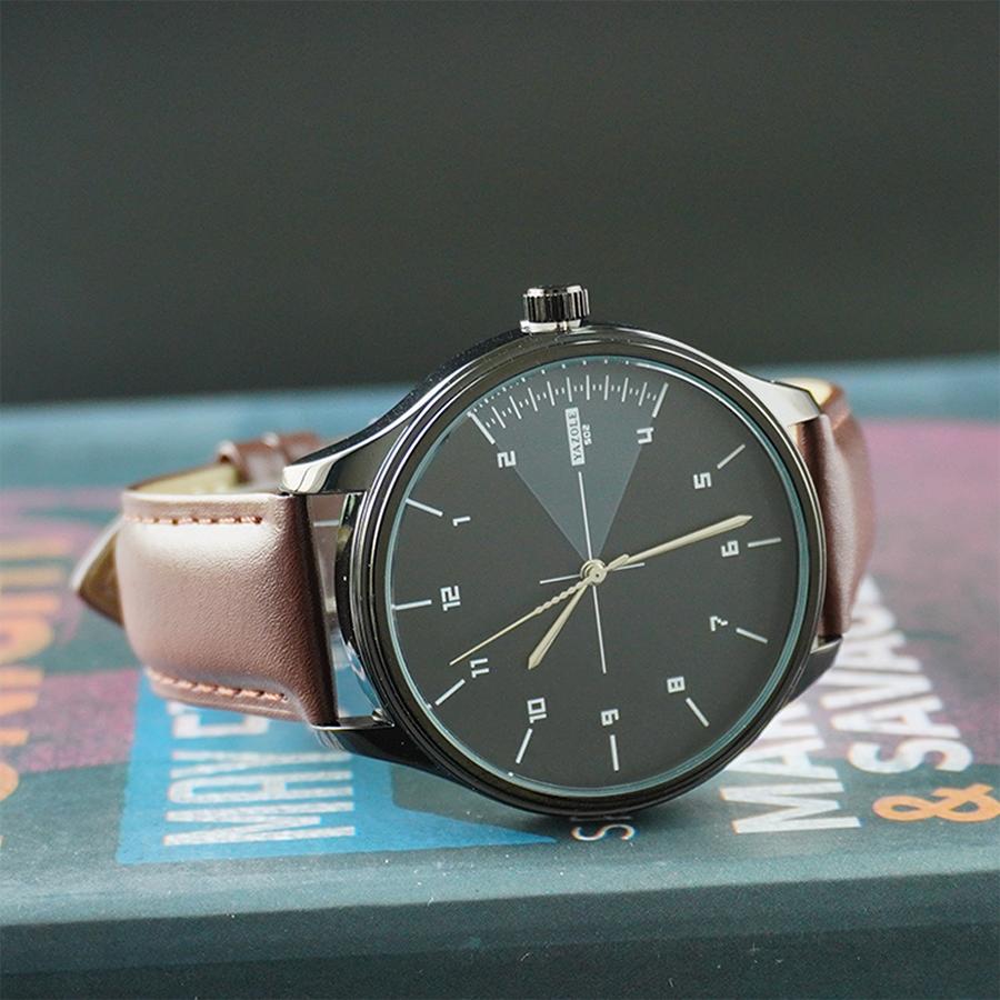 Business Watches Male Minimalist Fashionable Arabic Numerals Dial Quartz Watch Waterproof Leather Strap Watches for Men Gift