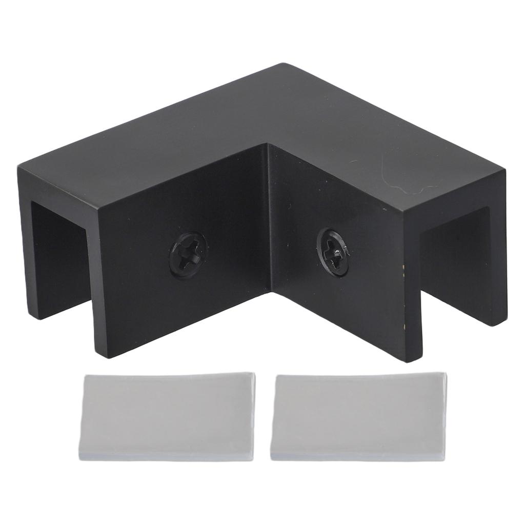 1pcs Bathroom Door Brass Clamp Fixed Panel Square 90degree Angle Glass Clamp For 8-12 Mm Tempered Glass Hardware Accessories
