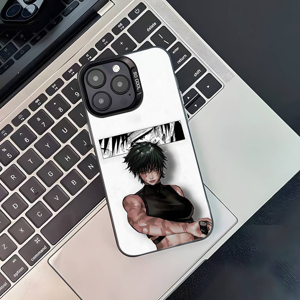 Anime M-Maki ZeninS For iPhone 17,16,15,14,13,12,11,Pro,MAX,Plus Black Shockproof Candy Matte Cover iPhone14Plus